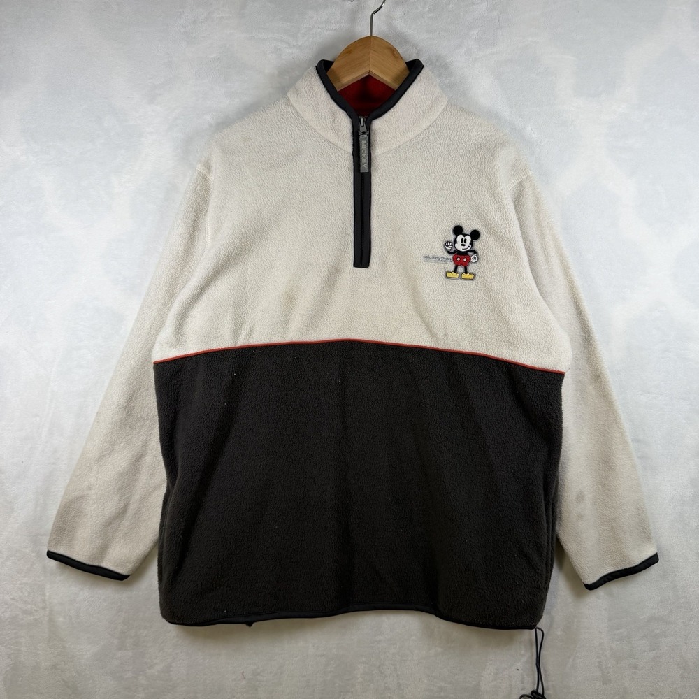 Vintage Disney Mickey & Co Acre Collection 1/4 Zip Fleece Pullover Large